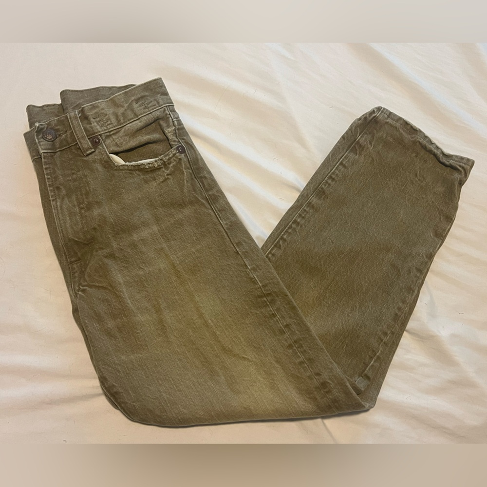 R13 Boyfriend Jean In Moss Green Size 23